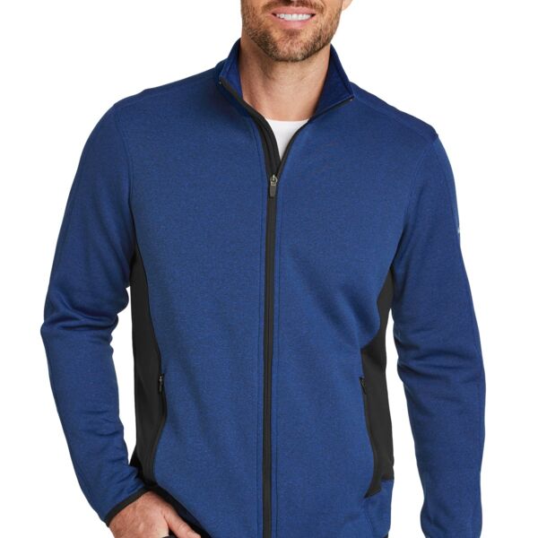 Full Zip Heather Stretch Fleece Jacket Thumbnail